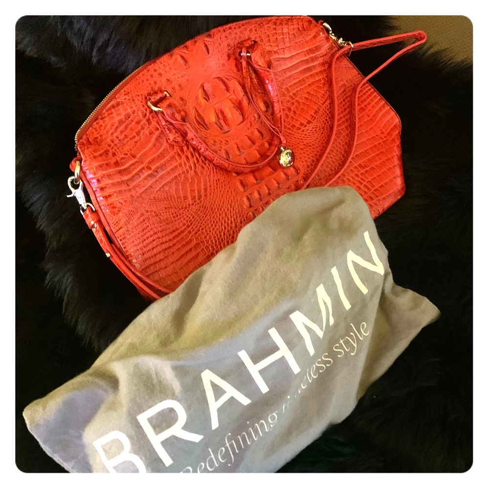 Authentic Brahmin Large Leather Duxbury Satchel